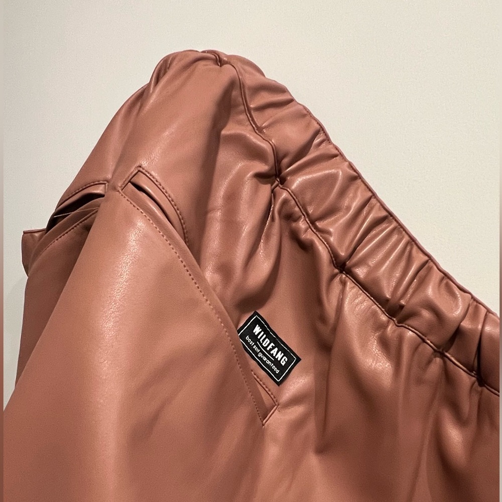 Statement Mauve Faux Leather Pants
